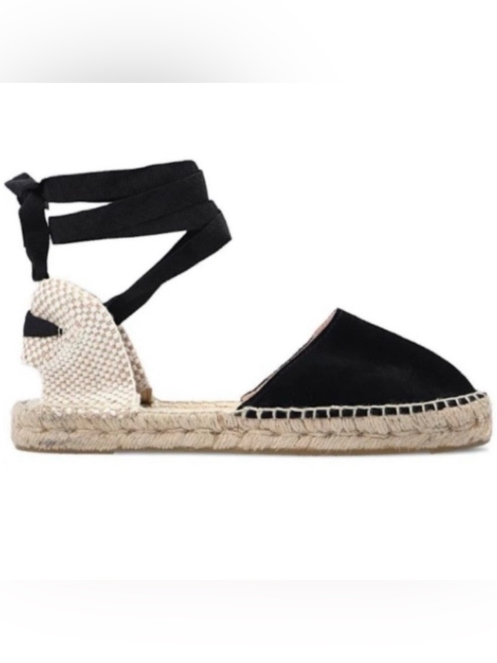 Manebi - Valenciana Hamptons Espadrilles Black Suede - EU38 - NET-A-PORTER NWT